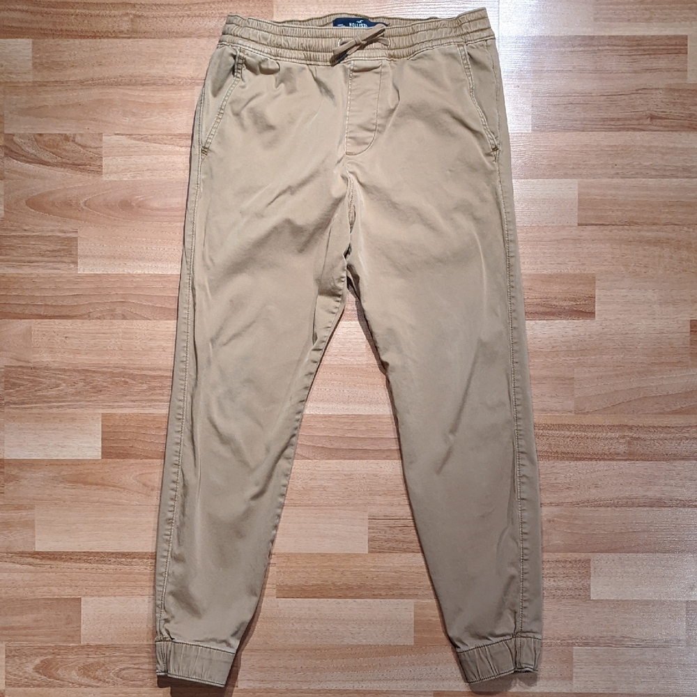 Hollister Tan Jogger Sweatpants with Elastic Waistband